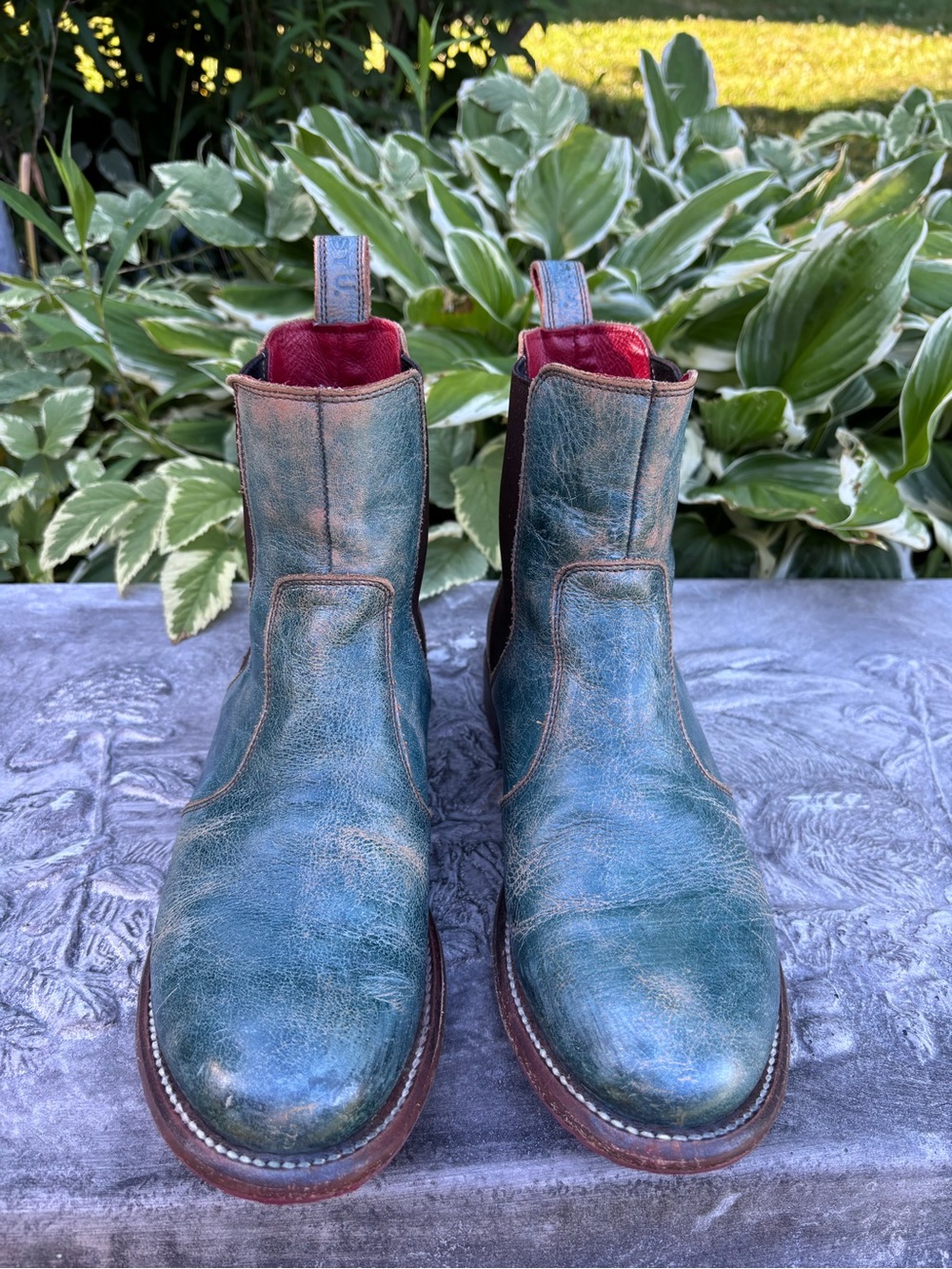 Bed Stu Nandi Teal Lux Leather Chelsea Boots Women’s 9 - Picture 2 of 6